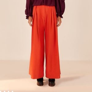FARM Rio wide-leg orange pants